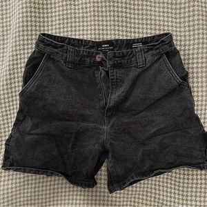 Black jean shorts